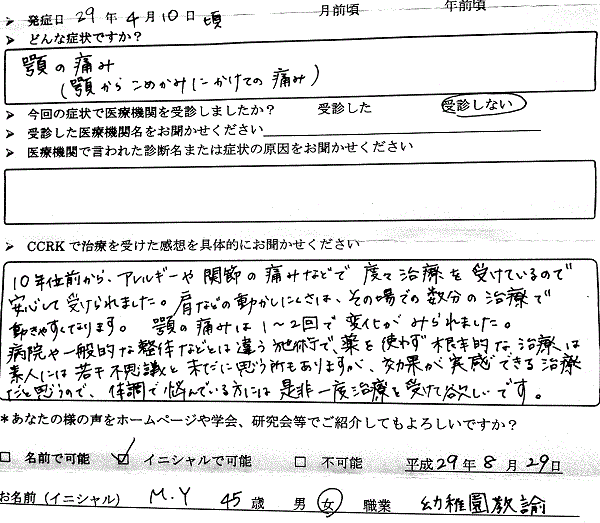 TMJ不定愁訴 TMJ不定愁訴